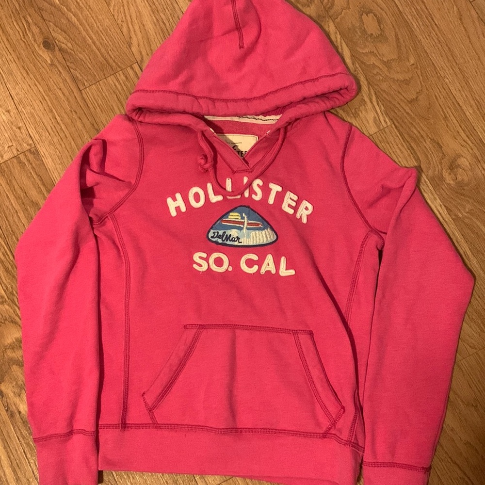 GUC hot pink hoodie from Hollister